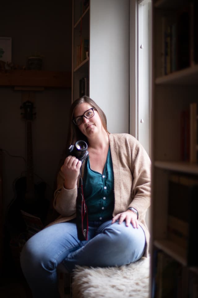 Sara with a camera